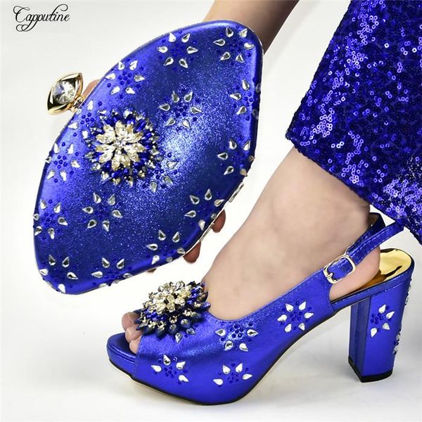 dress shoes royal blue women high heels and bag set to match fashion african evening sandals with purse handbag clutch 688-14 10cm, Black 
dress shoes royal blue women high heels and bag set to match fashion african evening sandals with purse handbag clutch 688-14 10cm, Black