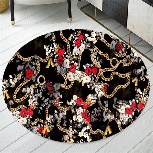 carpets golden chain light luxury round carpet leopard print polyester retro decor floor mats parlor bedroom mat anti slip rugs
carpets golden chain light luxury round carpet leopard print polyester retro decor floor mats parlor bedroom mat anti slip rugs