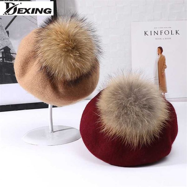 autumn winter kids warm wool berets with natural raccoon fur pompom ball girls beret hats hat for women 211015, Blue;gray
autumn winter kids warm wool berets with natural raccoon fur pompom ball girls beret hats hat for women 211015, Blue;gray