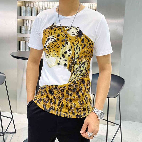 t shirts spring and summer original brand tiger drilling men's short sleeve breathable t-shirt men, White;black
t shirts spring and summer original brand tiger drilling men's short sleeve breathable t-shirt men, White;black