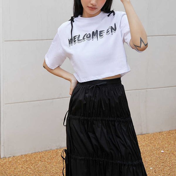 color summer pure mori personalized splicing skirt short women's fashion elastic waist looks thin, Black
color summer pure mori personalized splicing skirt short women's fashion elastic waist looks thin, Black