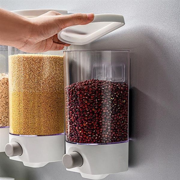 storage bottles & jars kitchen dry food box wall mounted cereal dispenser easy press container plastic grain tank organizer canister
storage bottles & jars kitchen dry food box wall mounted cereal dispenser easy press container plastic grain tank organizer canister