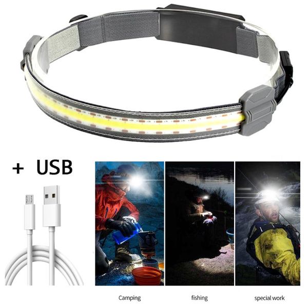 headlamps cob+led headlight with red warning light portable usb charging + battery powered camping emergency
headlamps cob+led headlight with red warning light portable usb charging + battery powered camping emergency