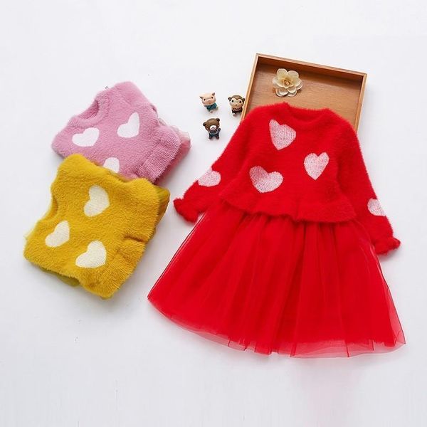 girl's dresses girls clothing fashion splice round neck long sleeve love print tutu dress 3 4 5 6 7 y baby girl party costume, Red;yellow
girl's dresses girls clothing fashion splice round neck long sleeve love print tutu dress 3 4 5 6 7 y baby girl party costume, Red;yellow