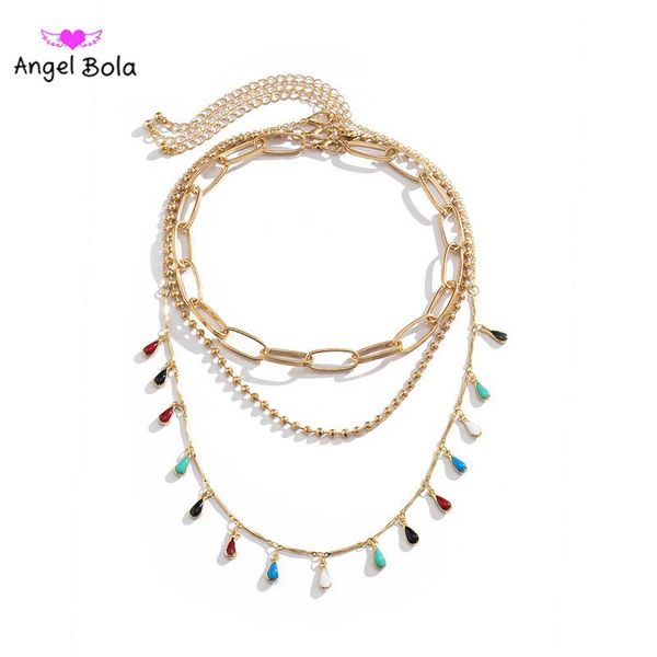 chains punk gothic golden women's colorful pendant necklace cuban multi-layer luxury jewelry holiday gifts wholesale, Silver
chains punk gothic golden women's colorful pendant necklace cuban multi-layer luxury jewelry holiday gifts wholesale, Silver