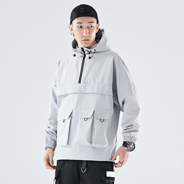 men's jackets fall and winter pocket jacket casual fashion brand loose hooded coat, Black;brown
men's jackets fall and winter pocket jacket casual fashion brand loose hooded coat, Black;brown