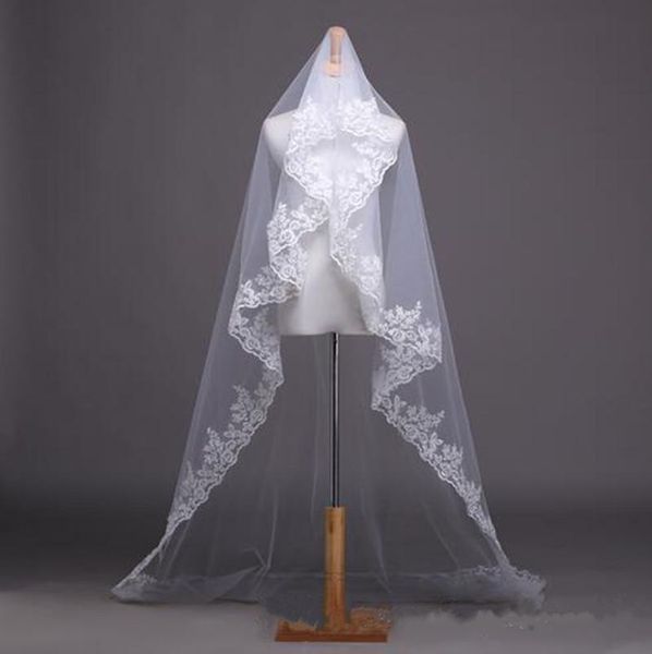 bridal veils 3 meters white ivory cathedral wedding long lace edge veil with comb accessories, Black
bridal veils 3 meters white ivory cathedral wedding long lace edge veil with comb accessories, Black