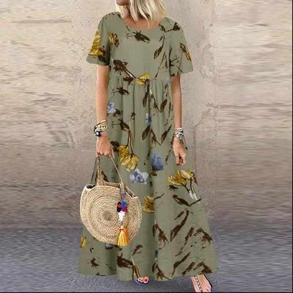 zanzea womens dress fashion summer maxi printed sundress casual short sleeve vestidos female high waist robe femme plus size, Black;gray
zanzea womens dress fashion summer maxi printed sundress casual short sleeve vestidos female high waist robe femme plus size, Black;gray