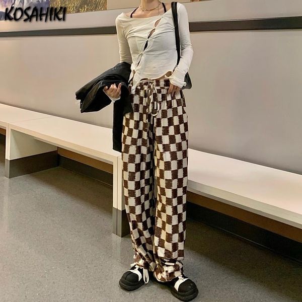 women's pants & capris kosahiki wide leg women checkerboard high waist for woman vintage harajuku leisure female straight trousers, Black;white
women's pants & capris kosahiki wide leg women checkerboard high waist for woman vintage harajuku leisure female straight trousers, Black;white
