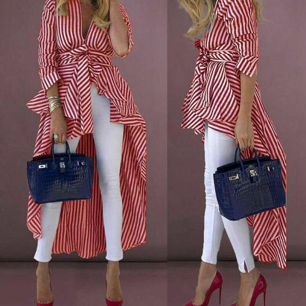 women's blouses & shirts spring autumn ladies long sleeve striped shirt casual irregular sweatshirt fashion women jumper plus size, White
women's blouses & shirts spring autumn ladies long sleeve striped shirt casual irregular sweatshirt fashion women jumper plus size, White
