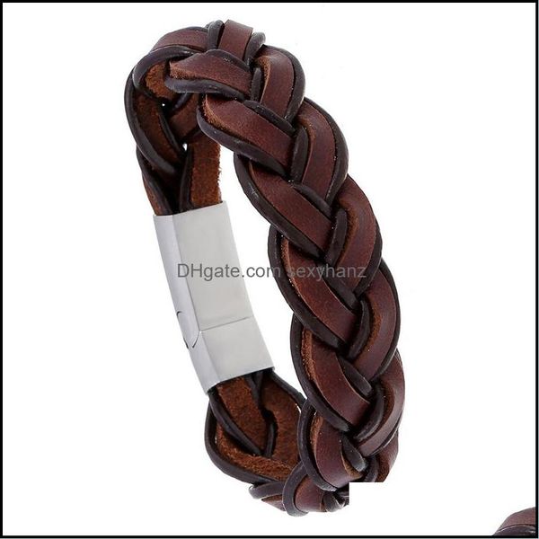 cuff bracelets jewelrypunk stainless steel magnetic clasp hand woven vintage cowe bracelet drop delivery 2021 wtwlf, White
cuff bracelets jewelrypunk stainless steel magnetic clasp hand woven vintage cowe bracelet drop delivery 2021 wtwlf, White