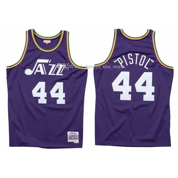 Men New Orleans\rJazz Pete Maravich 44 Mitchell & Ness Teal Road 1974-75 Hardwoods Classics Swingman Jersey 01, Color1
Men New Orleans\rJazz Pete Maravich 44 Mitchell & Ness Teal Road 1974-75 Hardwoods Classics Swingman Jersey 01, Color1