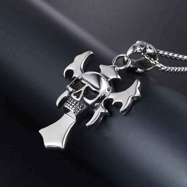 pendant necklaces men necklace chain wholesale stainless steel skull statement gothic retro neckalce punk jewelry on the neck, Silver
pendant necklaces men necklace chain wholesale stainless steel skull statement gothic retro neckalce punk jewelry on the neck, Silver