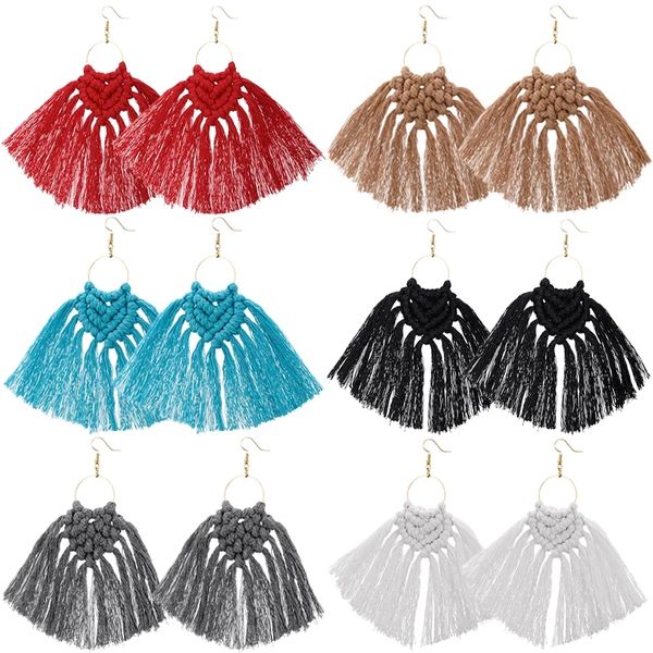 colorful bohemian tassel long drop earrings for women statement wedding cotton silk fabric fringe earrings 2021 fashion jewelry, Silver
colorful bohemian tassel long drop earrings for women statement wedding cotton silk fabric fringe earrings 2021 fashion jewelry, Silver