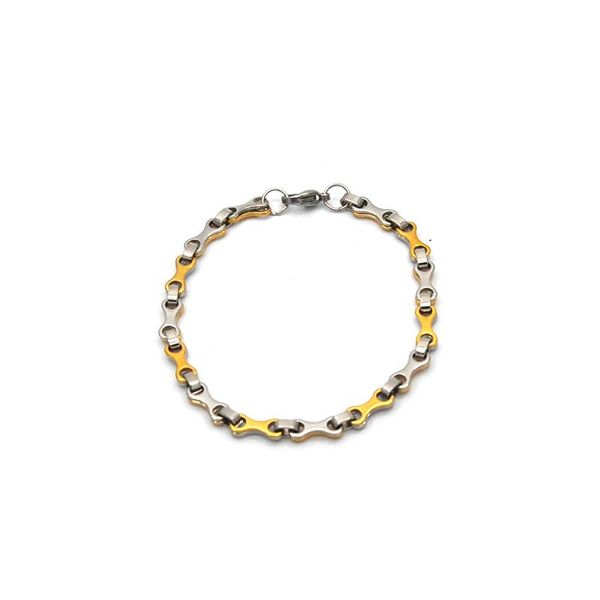 charm bracelets pulseras wholesale stainless steel silver with gold color double-deck irregular shape simple bracelet for men women br05174, Golden;silver
charm bracelets pulseras wholesale stainless steel silver with gold color double-deck irregular shape simple bracelet for men women br05174, Golden;silver