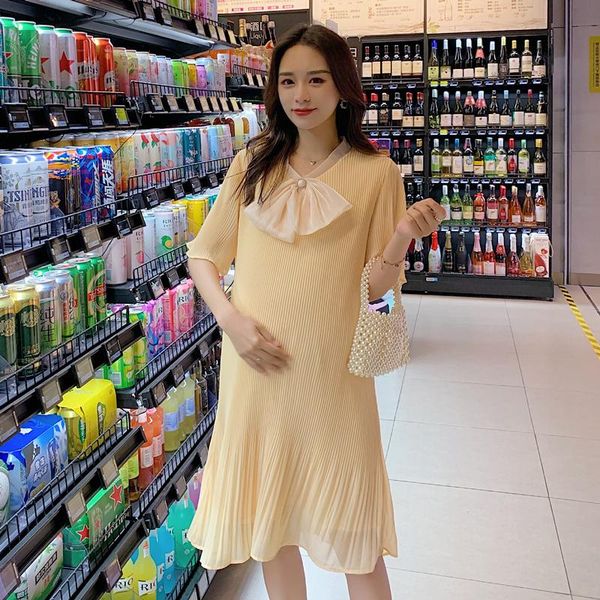 chiffon pleated bow maternity party dress sweet lovely clothes for pregnant women fashion summer loose 2021 dresses, White
chiffon pleated bow maternity party dress sweet lovely clothes for pregnant women fashion summer loose 2021 dresses, White