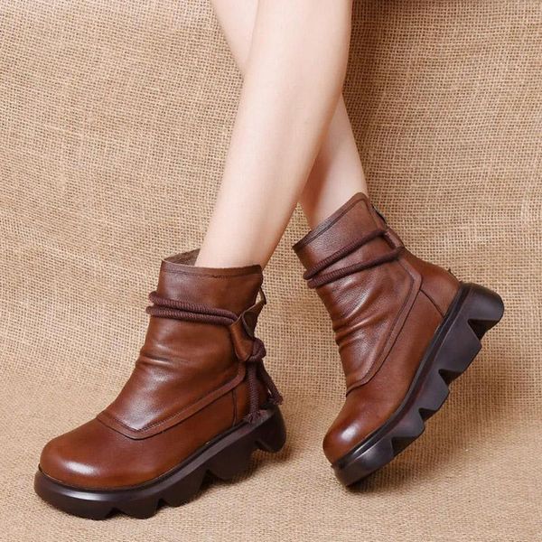 boots the first layer of cowhide thick-soled handsome waterproof platform british style roman leather short, Black
boots the first layer of cowhide thick-soled handsome waterproof platform british style roman leather short, Black