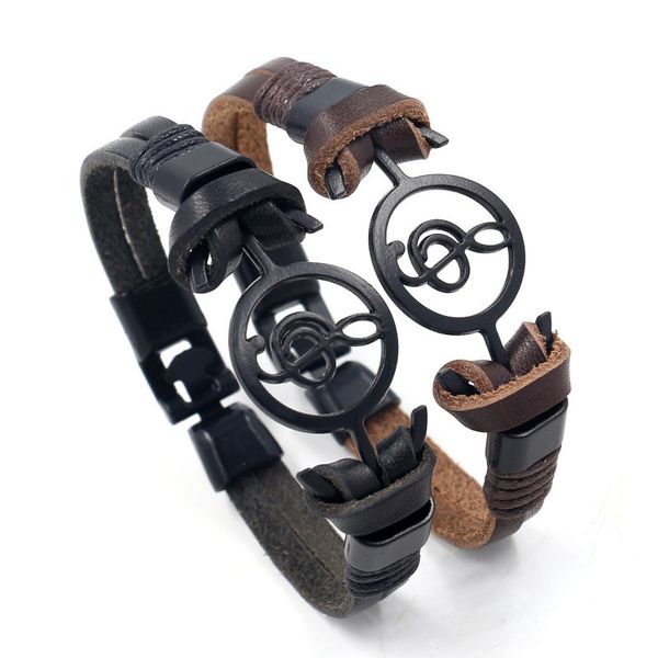 wristbands trend men's bracelet fashion black note leather punk wristbands beads leather bangles, Golden;silver
wristbands trend men's bracelet fashion black note leather punk wristbands beads leather bangles, Golden;silver