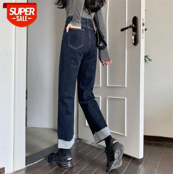 hemming jeans women's high-waisted straight dark blue loose-fitting wide-leg pants #am9i, Black;gray
hemming jeans women's high-waisted straight dark blue loose-fitting wide-leg pants #am9i, Black;gray
