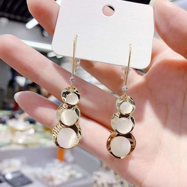 earrings cat's eye stone gourd fashion korean temperament personality versatile net red super fairy ear hook earrings, Golden
earrings cat's eye stone gourd fashion korean temperament personality versatile net red super fairy ear hook earrings, Golden
