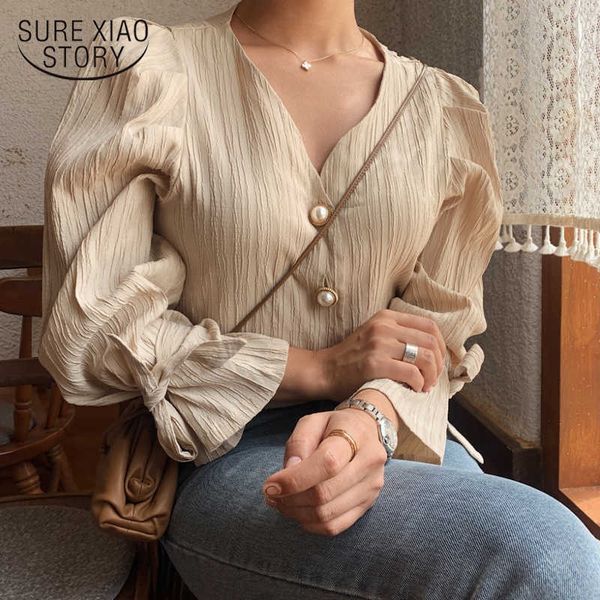 autumn korean retro elegance casual sweet solid pearls chic fresh loose vintage all match women shirts 9970 210528, White
autumn korean retro elegance casual sweet solid pearls chic fresh loose vintage all match women shirts 9970 210528, White