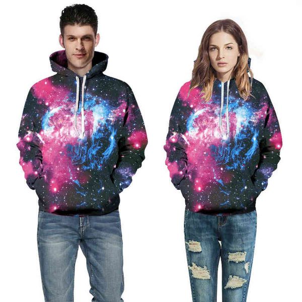 men's nnd women's sweatshirts starry sky digital printed baseball suit long sleeve hooded sweater couple's wear, Black
men's nnd women's sweatshirts starry sky digital printed baseball suit long sleeve hooded sweater couple's wear, Black