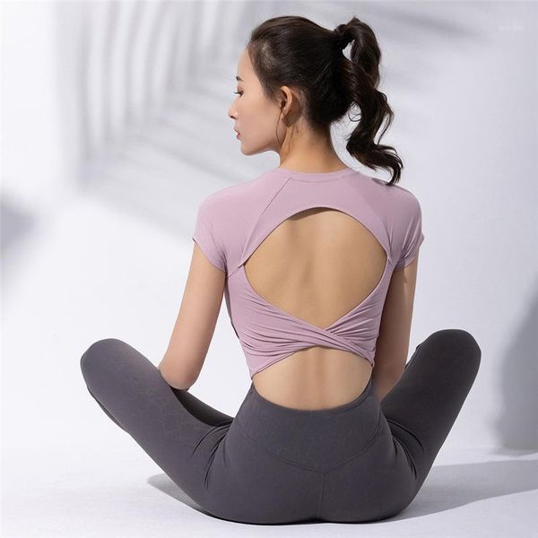 yoga outfit slim fitness t-shirt quick-drying short-sleeve t shirts 2021 summer sports crop with chest pad women's big backless
yoga outfit slim fitness t-shirt quick-drying short-sleeve t shirts 2021 summer sports crop with chest pad women's big backless