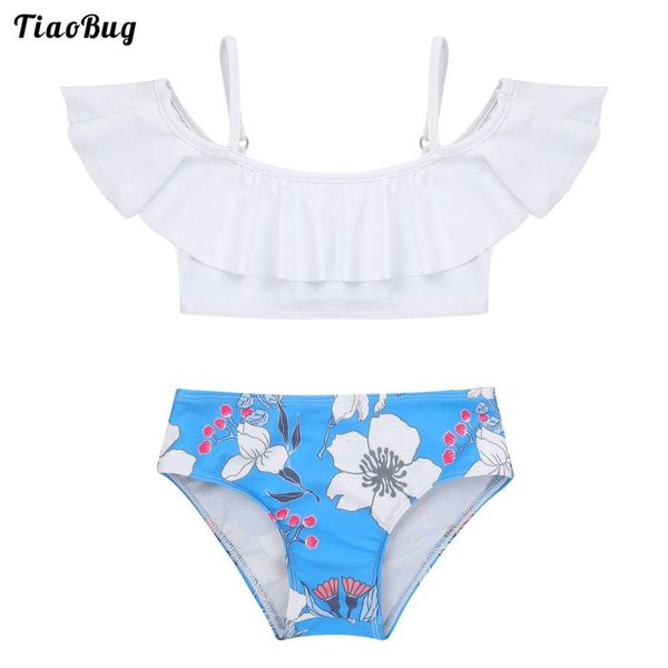 one-piece suits tiaobug 2pcs kids girls flower print swimming suit spaghetti straps off shoulder ruffle hem cropped with briefs sets bik
one-piece suits tiaobug 2pcs kids girls flower print swimming suit spaghetti straps off shoulder ruffle hem cropped with briefs sets bik