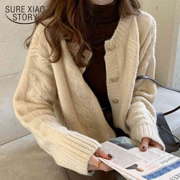 autumn winter thicken long sleeve vintage coat cardigan women sweater plus size casual knitted woman sweaters 11655 210415, White;black
autumn winter thicken long sleeve vintage coat cardigan women sweater plus size casual knitted woman sweaters 11655 210415, White;black
