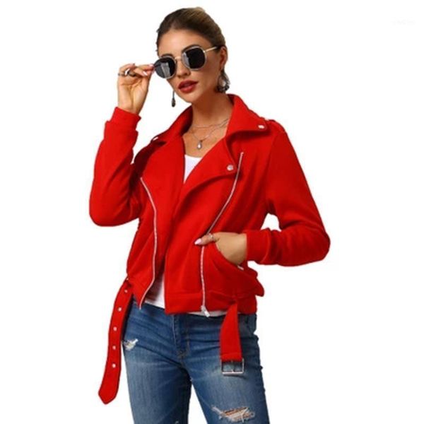 women's jackets fashion women motercycle jacket faux leather coat hiphop outwear streetwear zipper with belt lapel chaqueta mujer jaque, Black;brown
women's jackets fashion women motercycle jacket faux leather coat hiphop outwear streetwear zipper with belt lapel chaqueta mujer jaque, Black;brown