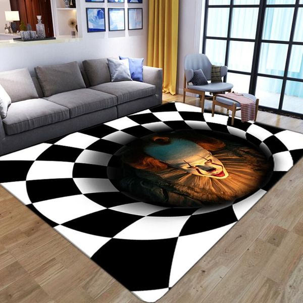carpets black and white geometry horror home clown trap visual illusion rugs living room bedroom floor mat halloween decoration
carpets black and white geometry horror home clown trap visual illusion rugs living room bedroom floor mat halloween decoration