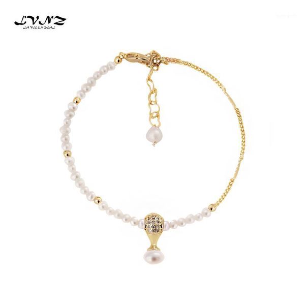 charm bracelets lvnz 2021 fashion big freshwater pearls cubic zirconia beaded 18cm for women exquisite jewelry 7097a1, Golden;silver
charm bracelets lvnz 2021 fashion big freshwater pearls cubic zirconia beaded 18cm for women exquisite jewelry 7097a1, Golden;silver