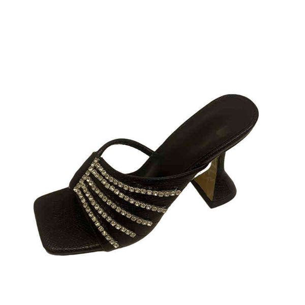 nxy slippers sandals for women shoe 2022 rhinestones high heels ladies pumps summer square toe high-heeled 220125, Black
nxy slippers sandals for women shoe 2022 rhinestones high heels ladies pumps summer square toe high-heeled 220125, Black