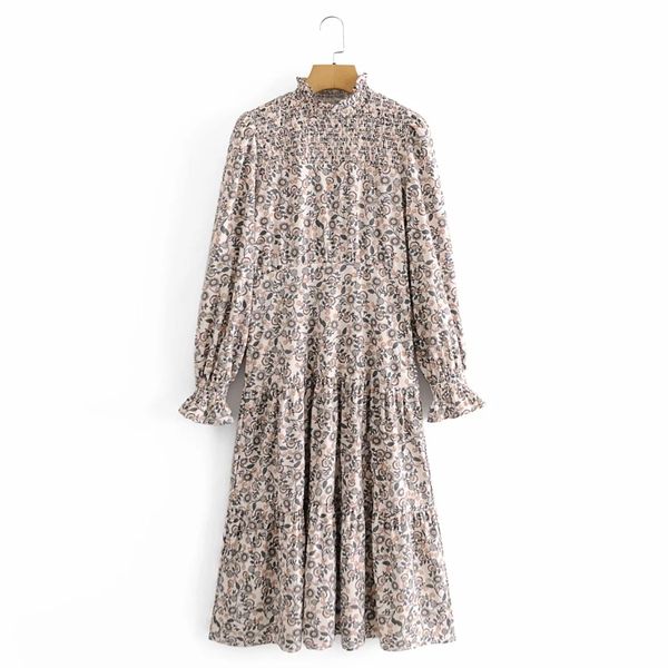 women digital printing elastic fold splicing tiered ruffle midi dress female long sleeve clothes casual lady loose vestido d6976 210430, Black;gray
women digital printing elastic fold splicing tiered ruffle midi dress female long sleeve clothes casual lady loose vestido d6976 210430, Black;gray