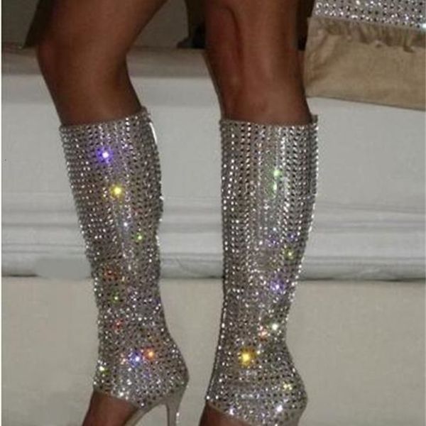 boots summer brand women open toe rhinestone bling high platform gladiator cut-out knee crystal heel u60a, Black
boots summer brand women open toe rhinestone bling high platform gladiator cut-out knee crystal heel u60a, Black