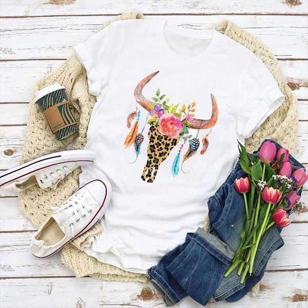 graphic bull cow heifer leopard womens t shirts flower printed summer lady clothes clothing female, White
graphic bull cow heifer leopard womens t shirts flower printed summer lady clothes clothing female, White