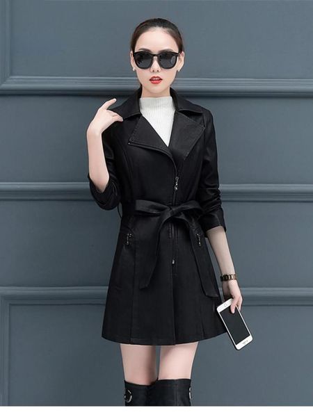 women's leather & faux 2021 female korean loose long section spring autumn windbreaker pu jacket fashion plus size 5xl jackets, Black
women's leather & faux 2021 female korean loose long section spring autumn windbreaker pu jacket fashion plus size 5xl jackets, Black
