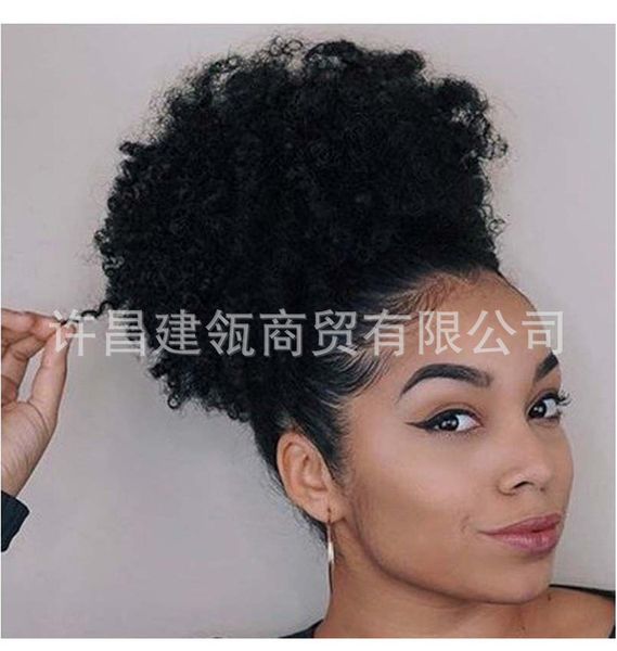 wig bag explosion hair cover fluffy curly caterpillar, Black 
wig bag explosion hair cover fluffy curly caterpillar, Black