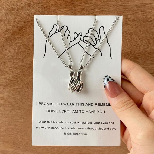 pendant necklaces 2pcs hold hands magnetic couple necklace lovers hand in for women men fashion jewelry gift 2021 trend, Silver
pendant necklaces 2pcs hold hands magnetic couple necklace lovers hand in for women men fashion jewelry gift 2021 trend, Silver