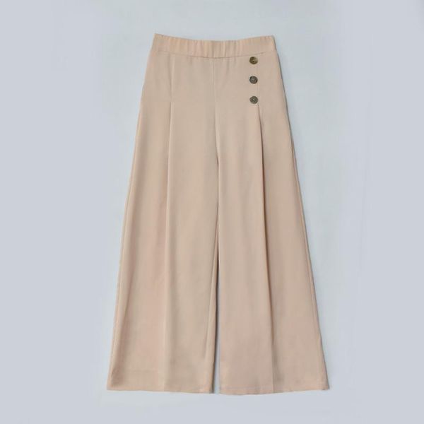 all-match casual straight loose retro button decoration high waist breathable women's simple wild wide-leg pants & capris, Black;white
all-match casual straight loose retro button decoration high waist breathable women's simple wild wide-leg pants & capris, Black;white