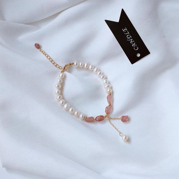 beaded, strands real gold quality natural freshwater pearl shaped strawberry spar women's bracelet on hand women cuffs and bracelets, Black
beaded, strands real gold quality natural freshwater pearl shaped strawberry spar women's bracelet on hand women cuffs and bracelets, Black
