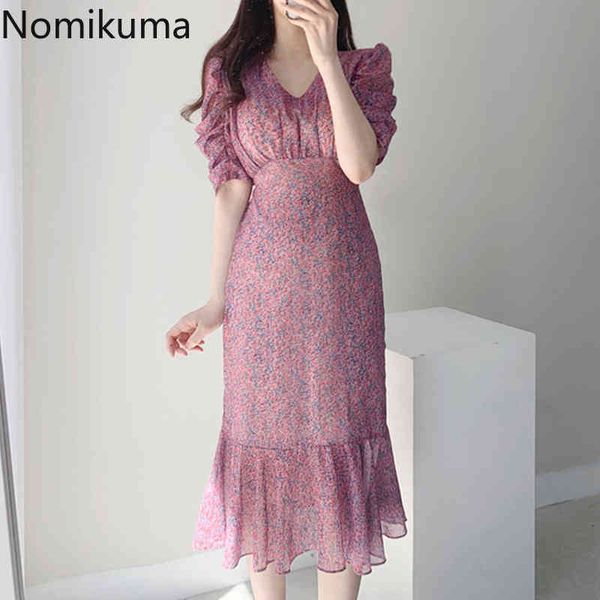 nomikuma summer dress women robe femme v neck short sleev floral printed elegant dresses slim waist korean style vestidos mujer 210514, Black;gray
nomikuma summer dress women robe femme v neck short sleev floral printed elegant dresses slim waist korean style vestidos mujer 210514, Black;gray