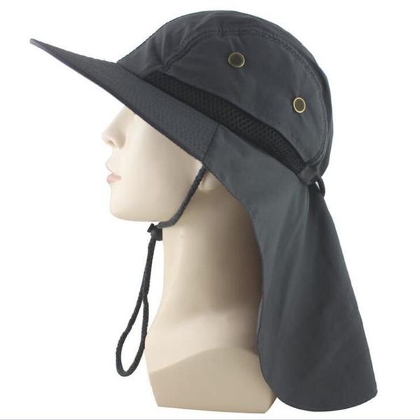 cloches summer men women sun bucket hat boonie with neck flap outdoor uv protection wide brim hiking fishing mesh breathable hats, Blue;gray
cloches summer men women sun bucket hat boonie with neck flap outdoor uv protection wide brim hiking fishing mesh breathable hats, Blue;gray