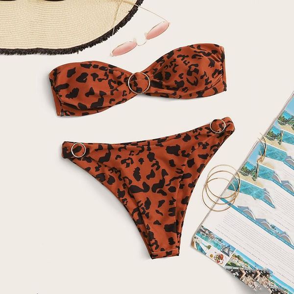 women's swimwear 2021 women leopard bikini set brazilian thong swimsuit bandeau beach bathing suit for girls swim femme #py, White;black
women's swimwear 2021 women leopard bikini set brazilian thong swimsuit bandeau beach bathing suit for girls swim femme #py, White;black