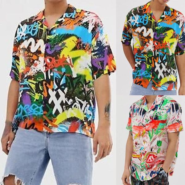 men's casual shirts men clothing 2021 european american loose irregular beach print short-sleeved shirt camisas para hombre, White;black
men's casual shirts men clothing 2021 european american loose irregular beach print short-sleeved shirt camisas para hombre, White;black