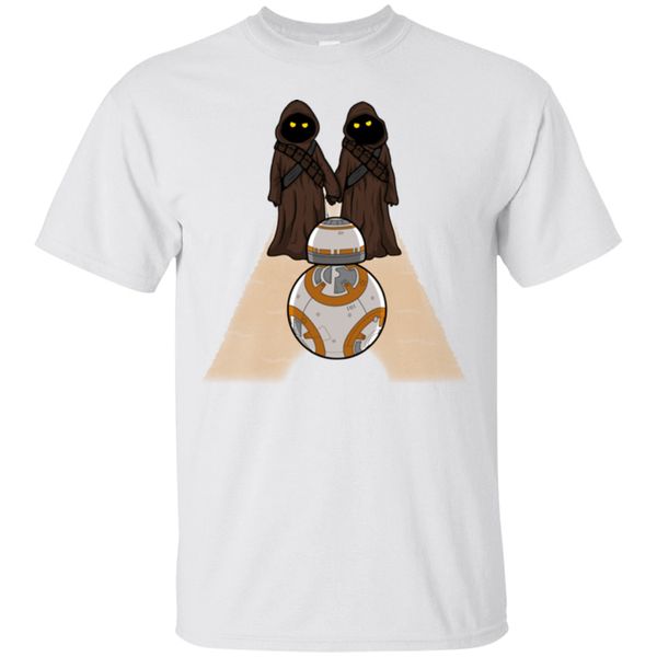 space wars droid bb-8 meets jedi the shining alien movie mashup white tshirt, White;black
space wars droid bb-8 meets jedi the shining alien movie mashup white tshirt, White;black