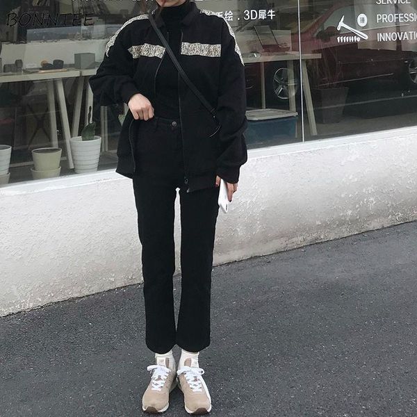 straight jeans women korean chic high waist all-match simple black teens denim trouser daily college fashion soft femme clothing women', Blue
straight jeans women korean chic high waist all-match simple black teens denim trouser daily college fashion soft femme clothing women', Blue