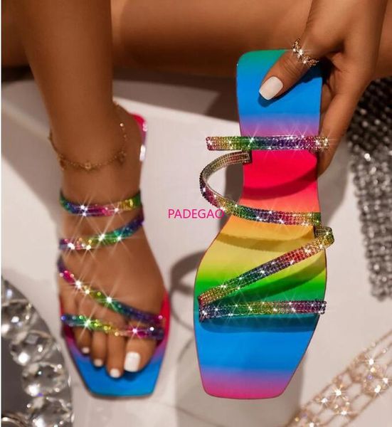 slippers 2021 fashion rainbow diamond flat shoes women summer non-slip sandals female beach colorful, Black
slippers 2021 fashion rainbow diamond flat shoes women summer non-slip sandals female beach colorful, Black