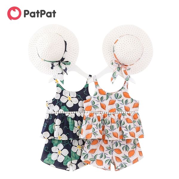 summer 3-piece toddler girl fruit lemon and shorts set with hat 210528, White
summer 3-piece toddler girl fruit lemon and shorts set with hat 210528, White