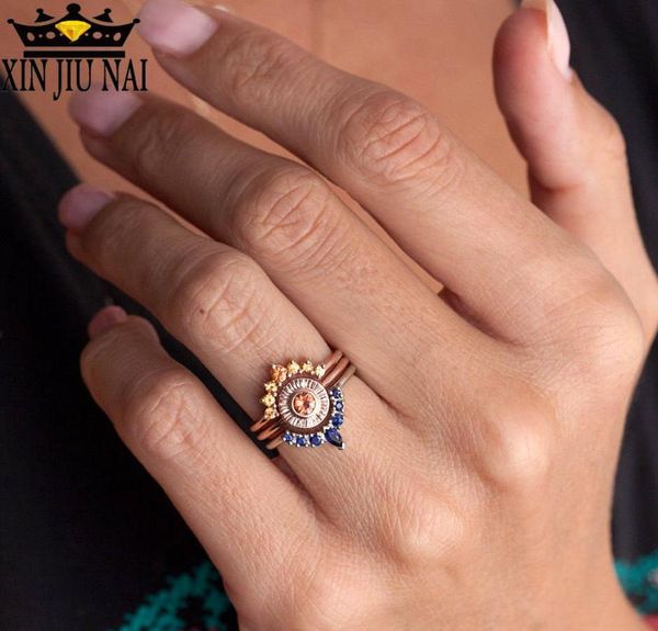 cluster rings 3 pcs set rose gold 925 sterling silver three-piece for women elegant chic gem zircon wedding jewelry vintage round, Golden;silver
cluster rings 3 pcs set rose gold 925 sterling silver three-piece for women elegant chic gem zircon wedding jewelry vintage round, Golden;silver